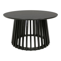 Τραπέζι σαλονιού Domonic pakoworld mdf σε μαύρη απόχρωση Φ80x45εκ