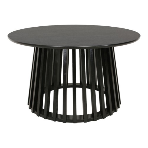 Τραπέζι σαλονιού Domonic pakoworld mdf σε μαύρη απόχρωση Φ80x45εκ