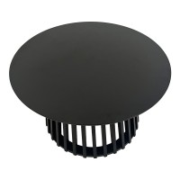 Τραπέζι σαλονιού Domonic pakoworld mdf σε μαύρη απόχρωση Φ80x45εκ