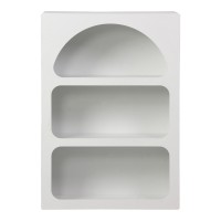 Βιβλιοθήκη-ραφιέρα Emersi pakoworld mdf σε λευκή απόχρωση 70x35x100εκ