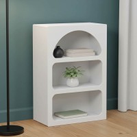 Βιβλιοθήκη-ραφιέρα Emersi pakoworld mdf σε λευκή απόχρωση 70x35x100εκ