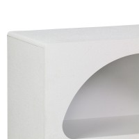 Βιβλιοθήκη-ραφιέρα Emersi pakoworld mdf σε λευκή απόχρωση 70x35x100εκ