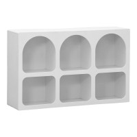 Μπουφές Emersi pakoworld με ράφια mdf σε λευκή απόχρωση 120x35x76εκ