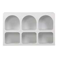 Μπουφές Emersi pakoworld με ράφια mdf σε λευκή απόχρωση 120x35x76εκ