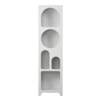 Βιβλιοθήκη Emersi pakoworld mdf σε λευκή απόχρωση 48x35x180εκ