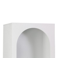 Βιβλιοθήκη Emersi pakoworld mdf σε λευκή απόχρωση 48x35x180εκ