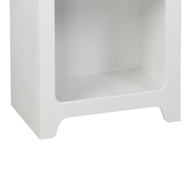 Βιβλιοθήκη Emersi pakoworld mdf σε λευκή απόχρωση 48x35x180εκ