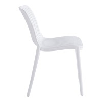 Καρέκλα Teragi στοιβαζόμενη pakoworld pp με UV protection λευκή 58x43.5x82εκ