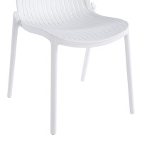 Καρέκλα Teragi στοιβαζόμενη pakoworld pp με UV protection λευκή 58x43.5x82εκ