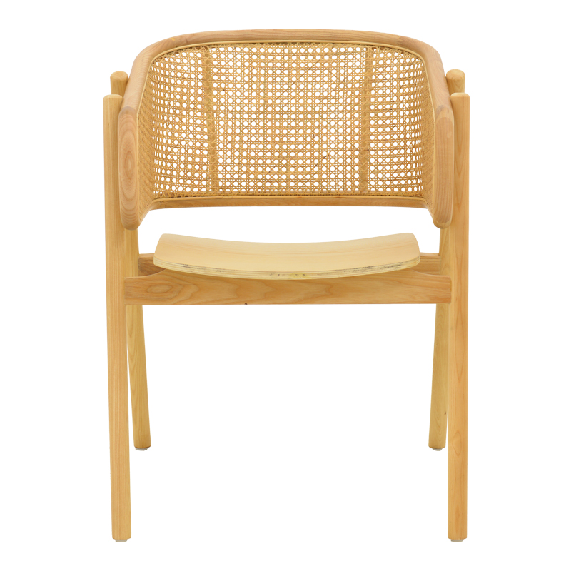 Πολυθρόνα Wenzy pakoworld φυσικό Rattan - μασίφ ξύλο toon 59x58x78εκ