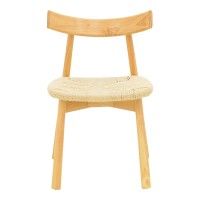 Καρέκλα Clareta pakoworld rubberwood-σχοινί σε φυσική απόχρωση 53x55x79εκ