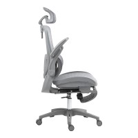Καρέκλα γραφείου εργασίας Zenyk pakoworld mesh σε grey απόχρωση 63x70x126εκ
