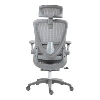 Καρέκλα γραφείου εργασίας Zenyk pakoworld mesh σε grey απόχρωση 63x70x126εκ