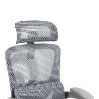 Καρέκλα γραφείου εργασίας Zenyk pakoworld mesh σε grey απόχρωση 63x70x126εκ