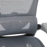 Καρέκλα γραφείου εργασίας Zenyk pakoworld mesh σε grey απόχρωση 63x70x126εκ