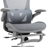 Καρέκλα γραφείου εργασίας Zenyk pakoworld mesh σε grey απόχρωση 63x70x126εκ