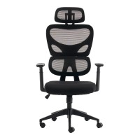 Καρέκλα γραφείου διευθυντή Cadrey pakoworld mesh μαύρο 67x64x120-128εκ
