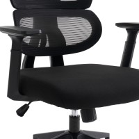 Καρέκλα γραφείου διευθυντή Cadrey pakoworld mesh μαύρο 67x64x120-128εκ