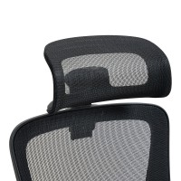 Καρέκλα γραφείου εργασίας Zenyk pakoworld mesh μαύρη 63x70x126εκ