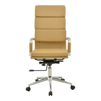 Καρέκλα γραφείου διευθυντή Tokyo pakoworld μπεζ pu 55.5x52x108εκ