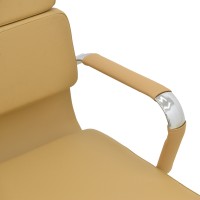 Καρέκλα γραφείου διευθυντή Tokyo pakoworld μπεζ pu 55.5x52x108εκ