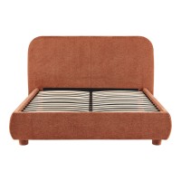 Κρεβάτι Salena pakoworld terracotta ύφασμα 160x200εκ