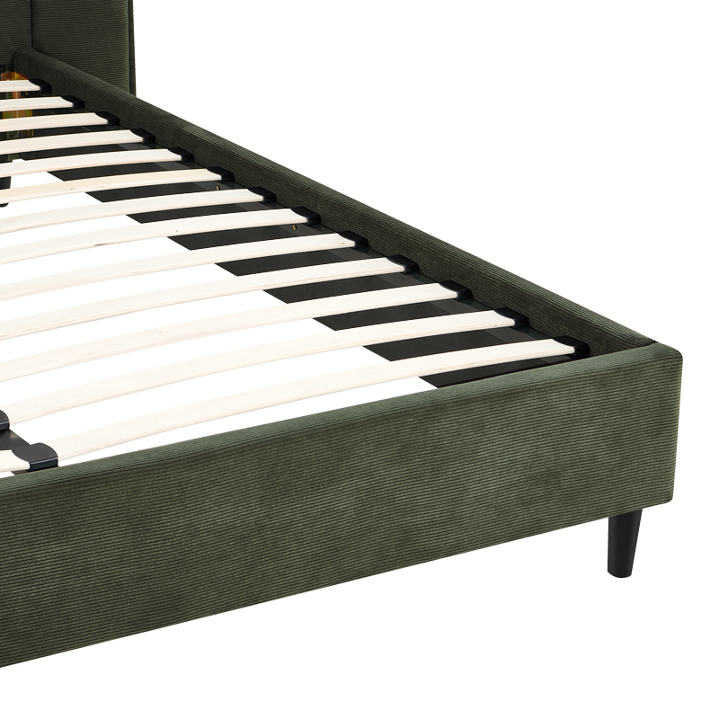 Κρεβάτι διπλό Fomo pakoworld κυπαρισσί ύφασμα 160x200εκ