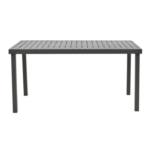 Τραπέζι Kliton pakoworld αλουμινίου ανθρακί 150x80x74εκ
