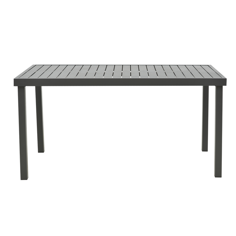 Τραπέζι Kliton pakoworld αλουμινίου ανθρακί 150x80x74εκ