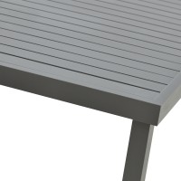 Τραπέζι Kliton pakoworld αλουμινίου ανθρακί 150x80x74εκ