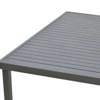 Τραπέζι Kliton pakoworld αλουμινίου ανθρακί 150x80x74εκ