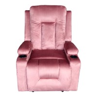 Πολυθρόνα relax Gessel pakoworld βελούδο σάπιο μήλο 80x90x98εκ