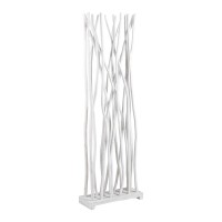 Διακοσμητικό δαπέδου Jati pakoworld teak ξύλο σε white wash απόχρωση 60x20x190εκ