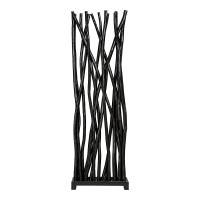 Διακοσμητικό δαπέδου Jati pakoworld μαύρο teak ξύλο 60x20x190εκ