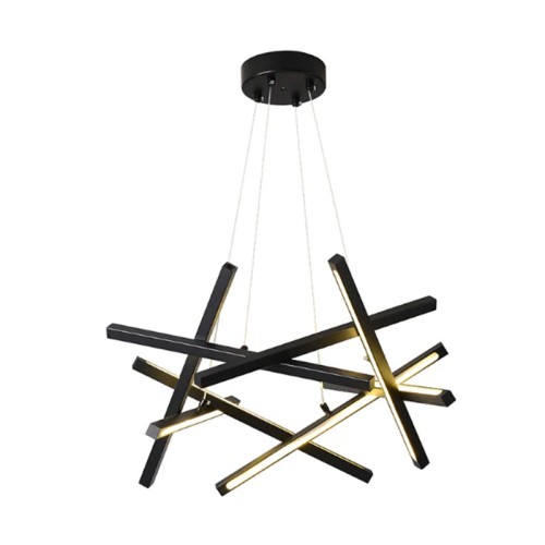 Φωτιστικό οροφής Luminis pakoworld led μέταλλο μαύρο 85x85x40εκ