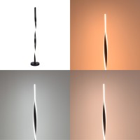 Φωτιστικό δαπέδου Jounko pakoworld led μαύρο μεταλλικό Φ20x130εκ