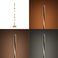 Φωτιστικό δαπέδου Jounko pakoworld led χρυσό μεταλλικό Φ20x130εκ