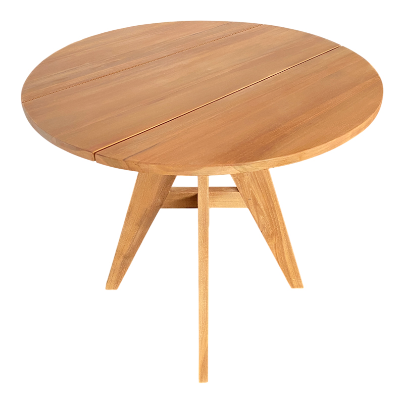 Τραπέζι Cadrada pakoworld teak ξύλο σε φυσική απόχρωση Φ80x76εκ