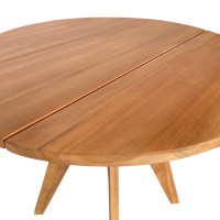 Τραπέζι Cadrada pakoworld teak ξύλο σε φυσική απόχρωση Φ80x76εκ