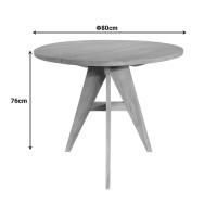 Τραπέζι Cadrada pakoworld teak ξύλο σε φυσική απόχρωση Φ80x76εκ