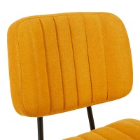 Καρέκλα γραφείου Warra pakoworld ύφασμα κίτρινο 50x52x76-86εκ