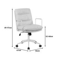 Καρέκλα γραφείου διευθυντη Kreno pakoworld PES γκρι 56x67x89-97εκ