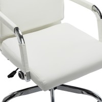 Καρέκλα γραφείου διευθυντη Mavel pakoworld PU λευκό 55x62x100-110εκ