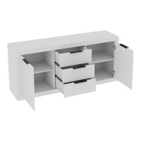 Μπουφές Doha pakoworld σε λευκή απόχρωση 180x45x80.5εκ