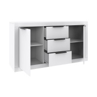 Μπουφές Doha pakoworld σε λευκή απόχρωση 150x45x80.5εκ