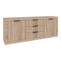Μπουφές Doha pakoworld σε sonoma απόχρωση 210x45x80.5εκ