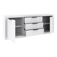 Μπουφές Doha pakoworld σε λευκή απόχρωση 210x45x80.5εκ