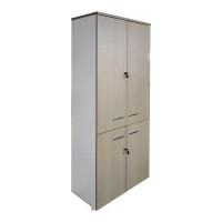 Ντουλάπα γραφείου Armadi pakoworld sonoma-λευκό 80x40x200εκ