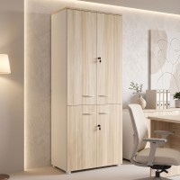 Ντουλάπα γραφείου Stark pakoworld σε oak-μπεζ 80x40x200εκ