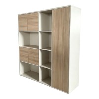 Βιβλιοθήκη γραφείου Stark pakoworld μπεζ oak 160x40x200εκ